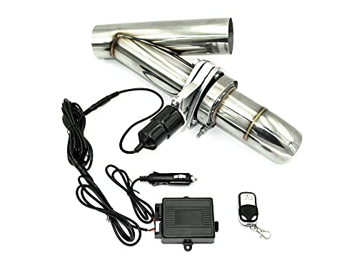 Klappenauspuff 63,5 mm Auspuffklappe Elektrisch Edelstahl Klappen Klappensteuerung Auspuff Exhaust Cut Out Abgasklappe Komplettset (63.5mm)