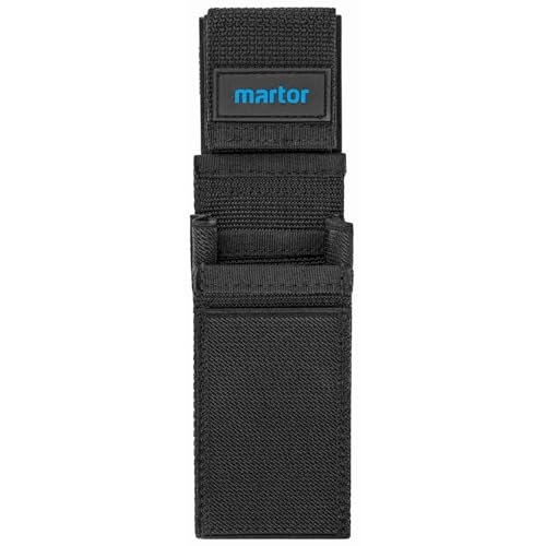 MARTOR GÜRTELTASCHE M Für Cuttermesser, Tasche Mit 5 Fächern Für Sicherheitsmesser/Stift/Schere, Mit Clip & Klettverschluss, Nylon, Schwarz