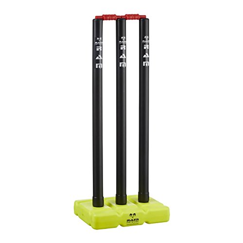 Ram Cricket-Stumps aus Kunststoff, schwarz / gelb / rot