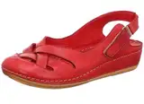 Gemini Damen Sandale Cutouts Leder Slingback 336511-02, Größe:40 EU, Farbe:Rot