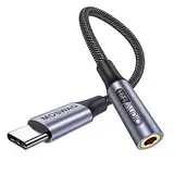 MOSWAG USB Typ C auf 3.5mm Kopfhörer Jack Adapter, Audio USB C auf Aux Dongle Kabel für Samsung Galaxy S21 S20 Ultra S20+ Note 20 10 S10 S9 Plus, Pixel 4 3 2 XL, ipad Pro und mehr