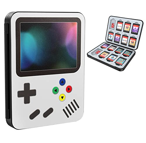 HEIYING Game Card Aufbewahrungsbox für Switch Game Card, Tragbare Schutzhülle Switch OLED Game Memory Card Storage mit 24 Game Card Slots und 24 Micro SD Card Slots.