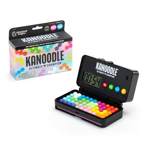 Learning Resources Kanoodle Ultimate Champion, Geschenke für 7-Jährige, Denk- und Logikspiel mit 500 Herausforderungen, mit Stoppuhr und Geräuschen, Solospiel, Reisespiele