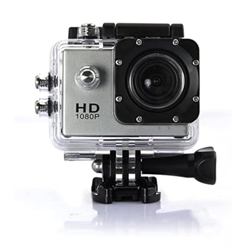 Nanologic Action Cam Wasserdicht, 1,5 Zoll LCD-Display Action Cam Unterwasserkamera Sportkamera Action Kamera 1080P Full HD 12MP 30FPS Actionkamera 170 ° Weitwinkel mit F2.0 Blende Actioncam - Grau