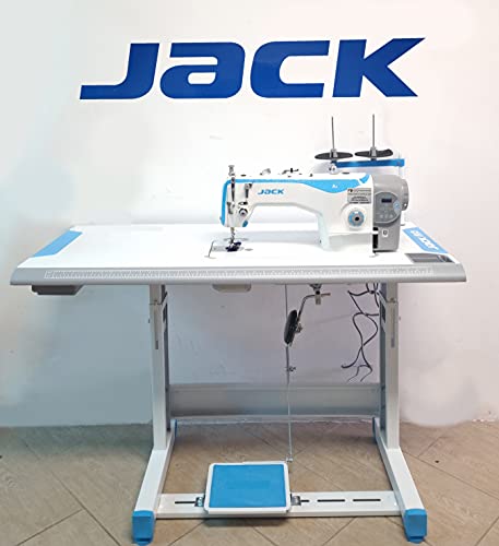 Konsew JACK A2 Industrienähmaschine mit automatischem Fadenabschneider aus Metall, Weiß, Blau