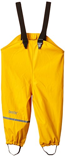 CareTec Kinder Regenlatzhose mit Fleecefutter, Yellow (324), 86