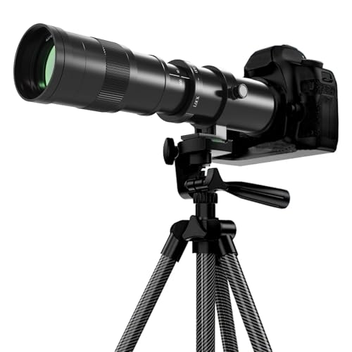 BENOISON Teleobjektiv 420-800mm, EF Objektiv für Canon DSLR, Manueller Fokus MF Zoom Objektiv für Canon 4000D 2000D 1500D 1300D 1200D 850D 800D 750D 600D 500D 250D 90D 80D 77D 7D 6D 5D 1D