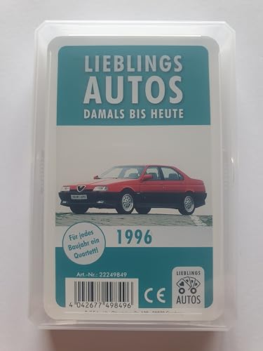 Lieblings Autos Auto Quartett 1996 Baujahr Geburtsjahr 29. Geburtstag Geschenk Spielkarten Neu