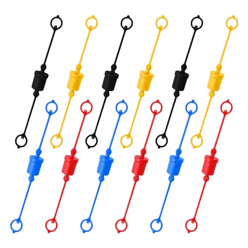 12 Sets von Hydraulikkupplungs-Steckerabdeckungen, Schnelltrennkupplung, Staubkappe, Hydraulikkupplung, Staubkappe und Buchse, passend für ISO7241-A (ISO-A), ISO5675 Serie (1/4 Zoll)
