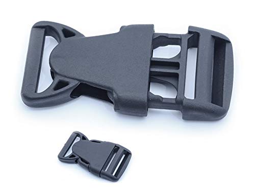 Steckverschluss in 30 mm Schwarz, Kunststoff, Steckschnalle, Steckschließe, Blitzverschluss für 30mm Gurtband (5,10,50 Stck) (5 Stück)