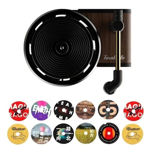 Auto Lufterfrischer, 12 Stück Auto Air Vent Duft Geruch Diffusor im Retro-Stil Plattenspieler Design, Ersatz Aromatabletten Pads Autozubehör für Auto, Zuhause, Büro