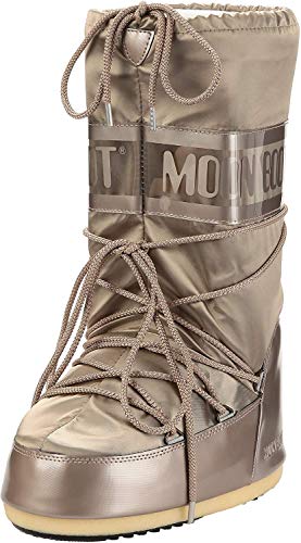 MOON BOOT Damen Glance Schneestiefel, Platinum, 39 EU