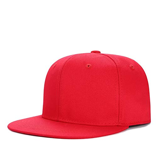 Boolavard Säuglinge bis Kleinkinder, Schlichte, strukturierte Snapback-Kappe mit flachem Schirm (DE/NL/SE/PL, Alphanumerisch, Einheitsgröße, Rot)