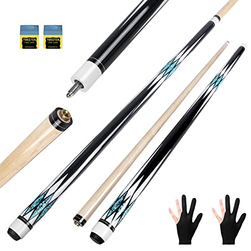 Horse Billard Queue, 58" Billiard Cue Pool Cue Stick 13mm Spitzen für Billard Tisch Sport (Blau)