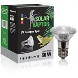 SOLAR RAPTOR UV Halogen Spot 50 Watt, Reptilien Wärmelampe, Terrarium Lampe mit Tageslichtspektrum…