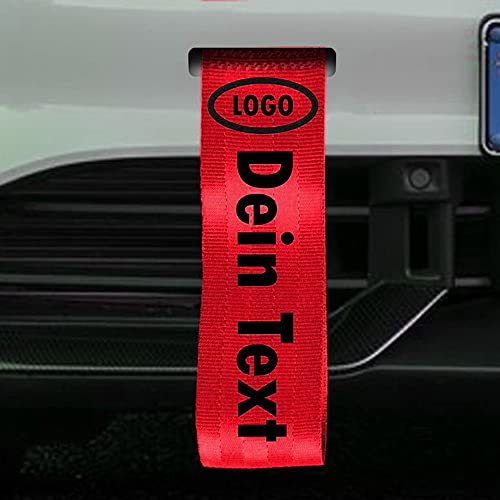 Wunschtext Abschleppschlaufe versch. Farben Abschleppband Abschleppöse Abschleppseil Schlaufe Rallye Tow Strap Zubehör