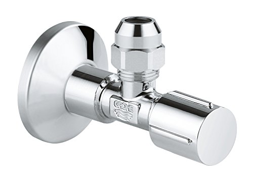 GROHE Eckventil (1/2 Zoll, mit Längenausgleich, langlebige Oberfläche), chrom, 22037000