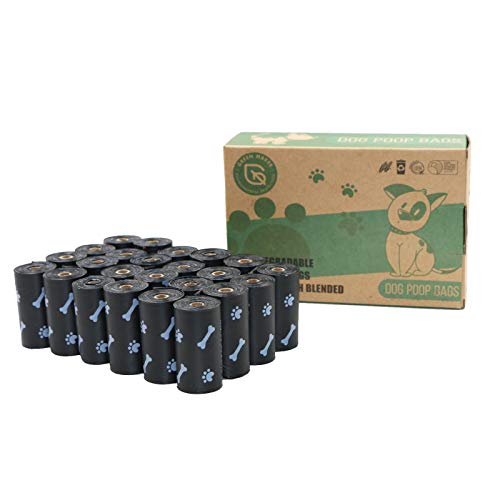 Green Maker 30% Dicker Biologisch abbaubare Hundekotbeutel 360 Beutel Hundekotbeutel aus Maisstärke (Schwarz)