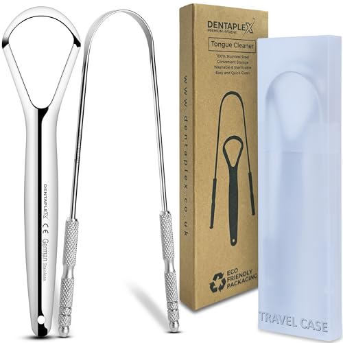 Zungenschaber für Erwachsene zungenreiniger zungenschaber tongue scraper aus Metall und Edelstahl Stellen Sie frischen Atem Wieder her.