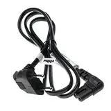 vhbw Netzkabel Schutzkontaktstecker Ersatz für Pari Boy 00682465 für Kaltgeräte z.B. PC Monitor Computer Drucker - C7 Buchse, 1 m, Gewinkelt