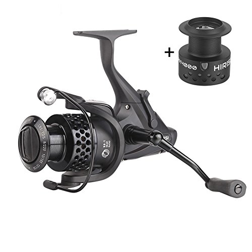 Hirisi Tackle® Schnellere Geschwindigkeit 5,5:1 Karpfenangeln Rolle für Süßwasser Freilaufspule