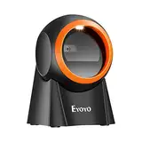 Eyoyo 1D 2D QR Desktop Barcode Scanner with Large Scan Window, Hands-Free Barcode Reader with QR Screen Scan Platform for Warehouse, PC