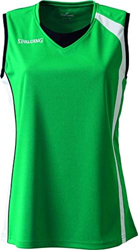 Spalding Damen 4her Tank Top, Grün/Weiß/Schwarz, L