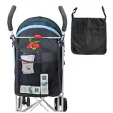 LYQNIHOB Kinderwagen Organizer: Universelles Einkaufsnetz & Stroller Organizer mit Multifunktions-Tasche für Buggy & Baby-Kinderwagen, 1 Stück