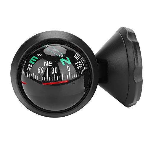 LANTRO JS Dash Compass, Car Mount Electronic Compass, Vehicle Ball Night Vision Compass for Boat Vehicle, Dashboard Compass Marine Compass