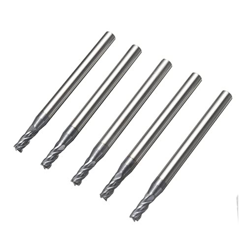JCVHVOPOK 5 stücke 4 Flöten Frässchneider Wolframkarbid CNC Bearbeiten von Endfräser Fräsmaschine Schneidwerkzeug 3mm Schneiddurchmesser Fräser