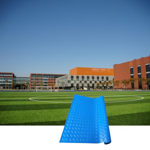Gummimatte, Garagenboden rutschfest Gummimatten Schutzmatte Gummiläufer Gummimatten Antirutschmatte Gummi Matte für Keller, Werkstatt, Garage,Blau,2mm 2×1m