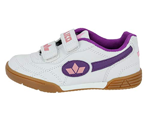 Lico Bernie V Unisex Kinder Multisport Indoor Schuhe, Weiß/ Lila/ Rosa, 33 EU