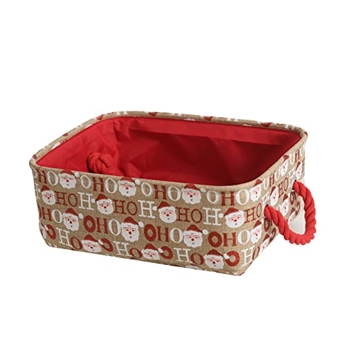 INough Weihnachts-Ornament-Aufbewahrungsbox, Organisator für Weihnachtsdekorationen, Weihnachtskorb für Kinder, zusammenklappbare Geschenkkörbe ohne Inhalt mit Griffen (OH).