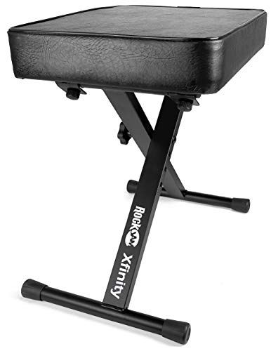 RockJam Premium Adjustable Padded Keyboard Bench or Digital Piano Stool, Regulär