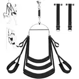 Liebesschaukel – Bequeme Sexschaukel für Decken- und Türhängung, extra breite Polster, robustes SM Bondage Set für Paare, bis zu 499 kg belastbar
