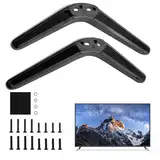 Universal TV Ständer, TV-Sockelfüße mit Schraubenset TV Standfuss Hochwertiger ABS TV-Fuß für LED und Plasma Flachbildschirme, Rutschfeste Gummipolster, Kompatibel mit 27" bis 55" Fernsehern