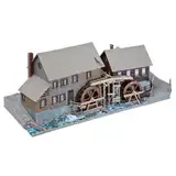 FALLER Hexenlochmühle Modellbausatz mit 255 Einzelteilen 310 x 130 x 115 mm I Modelleisenbahn Zubehör H0 I Modelleisenbahn H0 Schwarzwaldmühle, Weiß