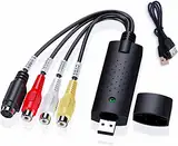 Aolirot USB 2.0 Audio Video Grabber, USB 2.0 Audio Video Grabber Konverter Analog-zu-digital-Konverter mit Adapter für VHS/VCR/TV zu DVD für Linux/Win Xp/Vista/Win 7/8/10