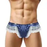 WKAYsIV Unterhosen Männer Lang Boxershorts Jungen 146 Slip Männer Unterhose-Underwear-Hodenwaermer Unterhosen Männer Lang Baumwolle Weiss(Blau,L)