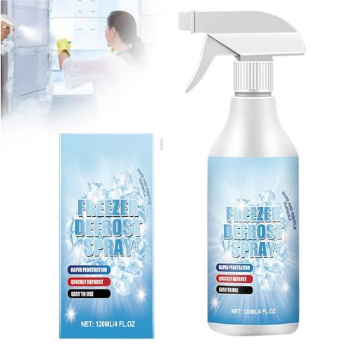 Auftauspray für Kühlschrank Gefrierschrank, Kühlschrank Gefrierschrank Auftauspray, Kühlschrank Reinigung Lufterfrischer Spray, Enteiser für Kühlschrank Defroster, Schnelle Abtauentfernung für
