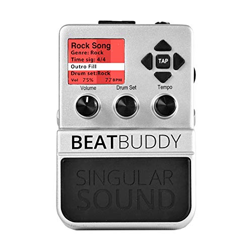 Singular Sound BeatBuddy, weltweit erste Hands-Free Drummachine (kompaktes Pedal-Gehäuse, echter Studio-Schlagzeug Sound, umfangreiche Kontrollmöglichkeiten & beeindruckende Authentizität)