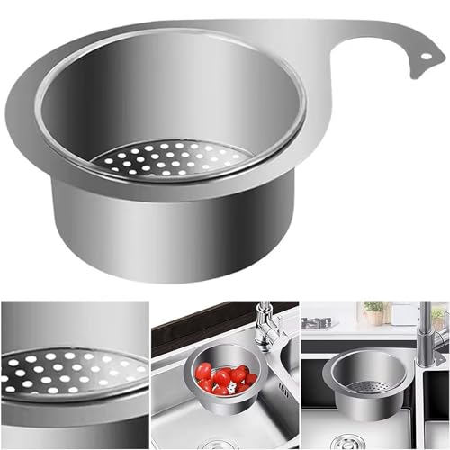 Siebkorb Aus Edelstahl In Schwanenform Für Die Spüle, Abtropfsieb Spülbecken Sieb, Abnehmbare Sieb Küche Abflussregal, Multi-Functional Drain Basket, Edelstahl Schwan Spüle Sieb, Siebkorb Spüle