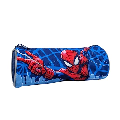 mybagstory - Federmäppchen – Spiderman – Kinder – Schule – Grundschule – Vorschule – Kindergarten – Federmäppchen für Jungen – Größe 22 cm, blau, federmäppchen