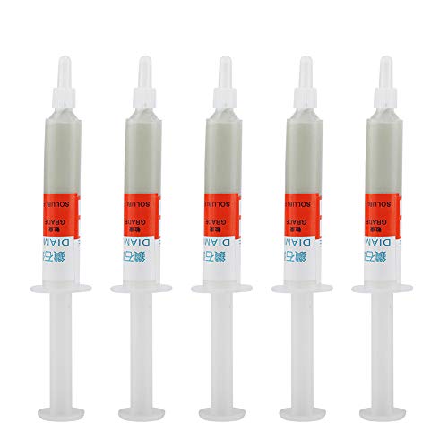 Akozon Diamant Schleifpaste 5 Stück/Set Diamant Läpppaste Polierpaste Diamantschleifen Läppmasse Körnung Compound Verbindung Spritzen (W1#8000)