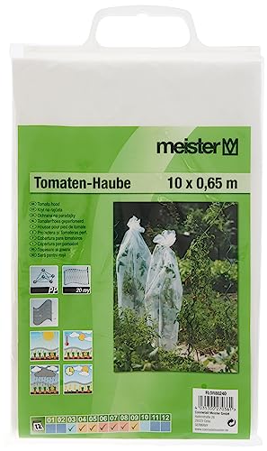 Meister Tomatenfolien-Haube 10 x 0,65 m - 20 my - PE - Mit Lüftungslöchern - Zur Anzucht von Tomatenpflanzen - Unterstützt den Reifeprozess / Reifehaube / Tomaten-Schutzhaube / FLOR80240