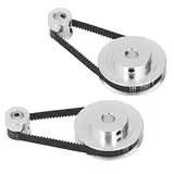 2 Set GT2 Synchronrad Schrittmotor Riemenscheibensatz Aluminium Zahnriemenscheibe mit 2 Stück Länge 200 Mm Breite 6 Mm Riemen für 3D-Drucker (8 mm / 0,31 Zoll Bohrung)