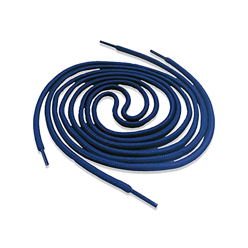 EUROXANTY Schnürsenkel | 2er Set runder Schuhbänder | 140 cm ungemusterte Schnürriemen | blaue Ersatz-Schnürsenkel | Schnürsenkel für Paar Sneakers, Stiefel und Schuhe Schuhwaren