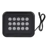 Kuuleyn Infrarot-LED-Licht, eingebauter Lichtsensor DC 12V 15pcs IR-Infrarot-LEDs Array-Licht IP65 Wasserdichtes Nachtsicht-Aluminiumsubstrat mit hoher Leitfähigkeit für Überwachungskameras