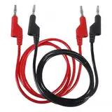 AEDIKO Multimeter Test Leads 4mm Banana Plug to 4mm Banana Plug Cable 1M Test Wire Cable for Digital Multimeter Electrical Testing Red and Black