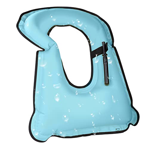 SWOURT Schnorchelweste Erwachsene, Aufblasbare Schnorchelweste Erwachsene, Einstellbare Schnorchelweste zum Tauchen, Sicherheit Wassersport (Blau)